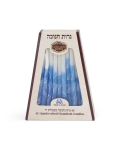 Blue and White Wax Hanukkah Candles Judaíca
