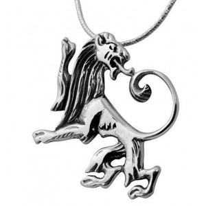 Sterling Silver Lion of Judah Pendant by Rafael Jewelry Collares y Colgantes