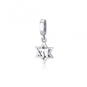 Star of David Charm with Chai Israeli Jewelry Designers