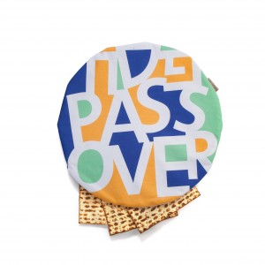 Matzah Cover in Colorful Pesach Passover Print Barbara Shaw