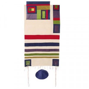 Yair Emanuel Tallit Set – Multicolored Stripes Modern Tallit