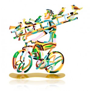 David Gerstein Ladder Man Bike Rider Sculpture  Default Category