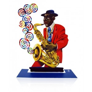 David Gerstein Saxophonist Jazz Club Sculpture Decoración para el Hogar 