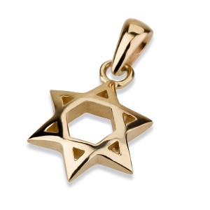 Small 14K Gold Star of David Pendant Default Category