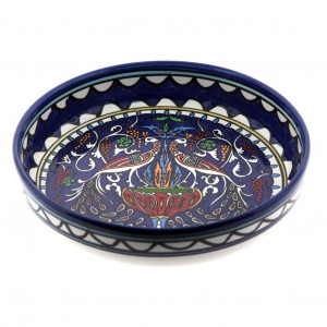 Armenian Ceramic Bowl with Flower, Peacock and Grapevine Design  Vaisselle