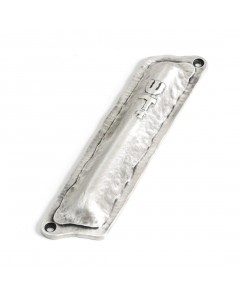 Silver Mezuzah with Divine Name of G-d in Hebrew and Smooth Surfaces Mezuzot