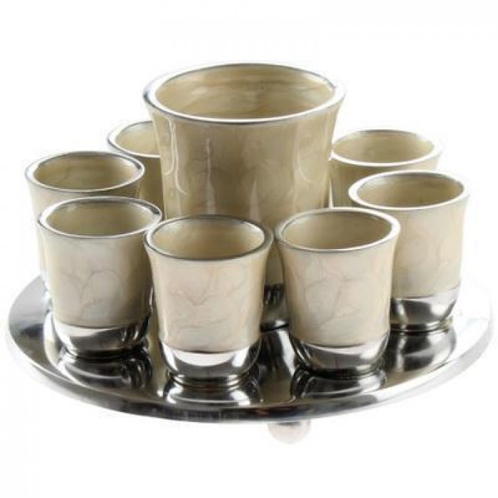Cream Liquor Set with 8 Small Cups
