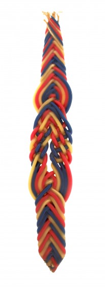 Galilee Style Candles Havdalah Candle with Braids and Lines