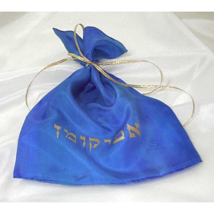 Bolsa de Afikoman en Seda Azul de Galilee Silks