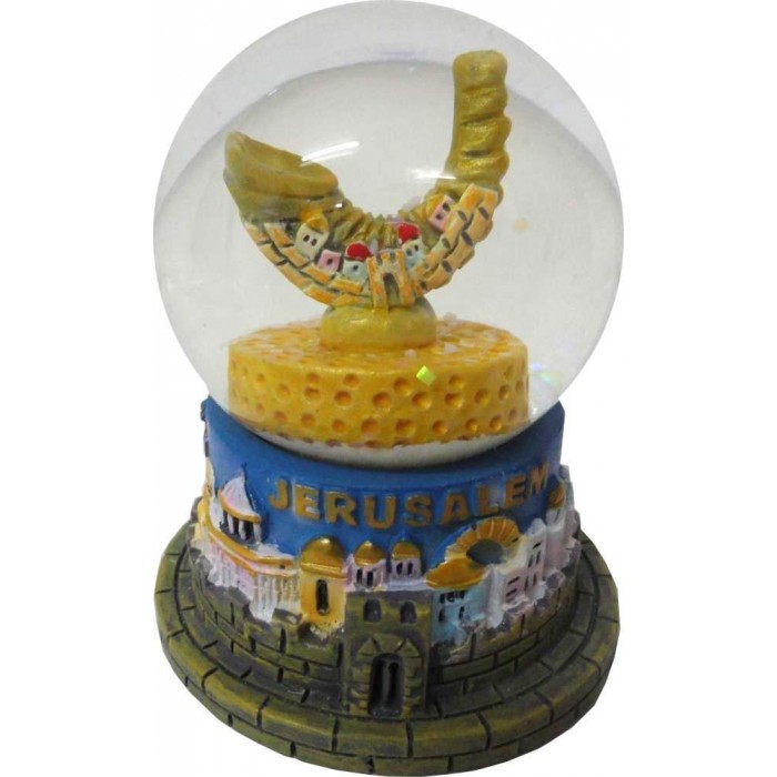 Jerusalem Snow Globe with Shofar