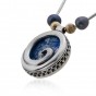 Pendant in Sterling Silver with Roman Glass & Golden Beads and Pearl by Rafael Jewelry