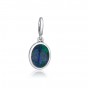 Azurite Charm in Sterling Silver