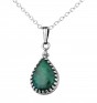 Sterling Silver Pendant with Eilat Stone in Drop Shape by Rafael Jewelry