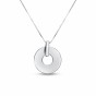 Shema Necklace in Sterling Silver Round