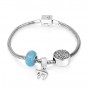 Sterling Silver Charm Bracelet with Chai and Shema Israel