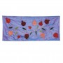 Yair Emanuel Pomegranate Themed Runner With Solid Blue Background