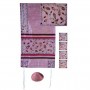 Yair Emanuel Tallit Set – Pink Pomegranates and Matriarchs