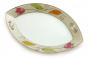 Oval Eye Shaped Serving Tray in Multiple Sizes with Fun Tulip Theme
