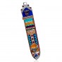 Ester Shahaf Pewter Mezuzah with Dove, Lines, Hebrew Text and Shin