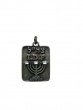 Silver Dog Tag Pendant with IDF and Hebrew and English and Menorah