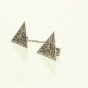 Presilhas para Talit de Prata Esterlina com Design Triangular e Estrela de David