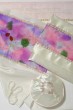 Women’s Tallit with Flowers, Fruit and Trees in Pink by Galilee Silks