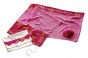 Rose Pink Silk Tallit with Floral Design by Galilee Silks