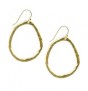 Teardrop-Shaped Earring with Hammered Finish in Matte Gold