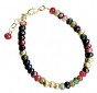 Colorful Bracelet with Agate Beads and Gold