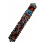 7 cm Pewter Plated Mezuzah with Hand-Painted Decoration